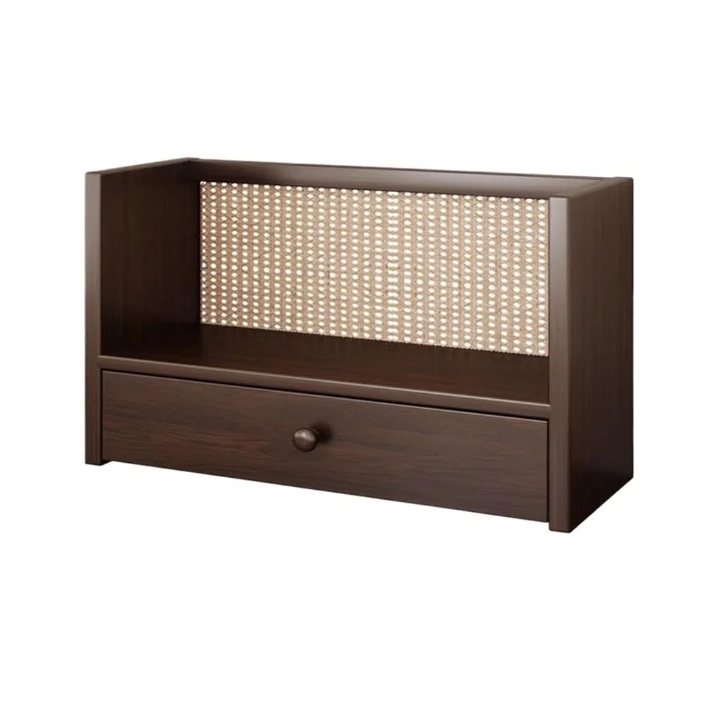 Estantería Organizador de Archivos Escritorio Madera, con Estante Almacenamiento un Solo cajón, Organizador apilable Multiusos, for la Oficina Escuela en casa(L60xW20xH28.5 cm)
