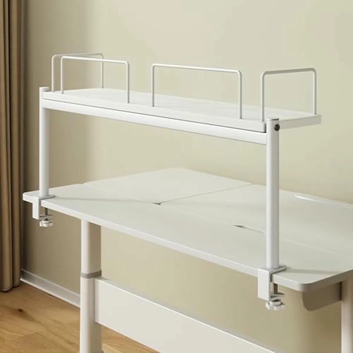 Organizador de escritorio negro – Organizador de escritorio de madera y mini estantería de almacenamiento compacto para el hogar, oficina, estudiante, dormitorio, exposición, versátil tablero de