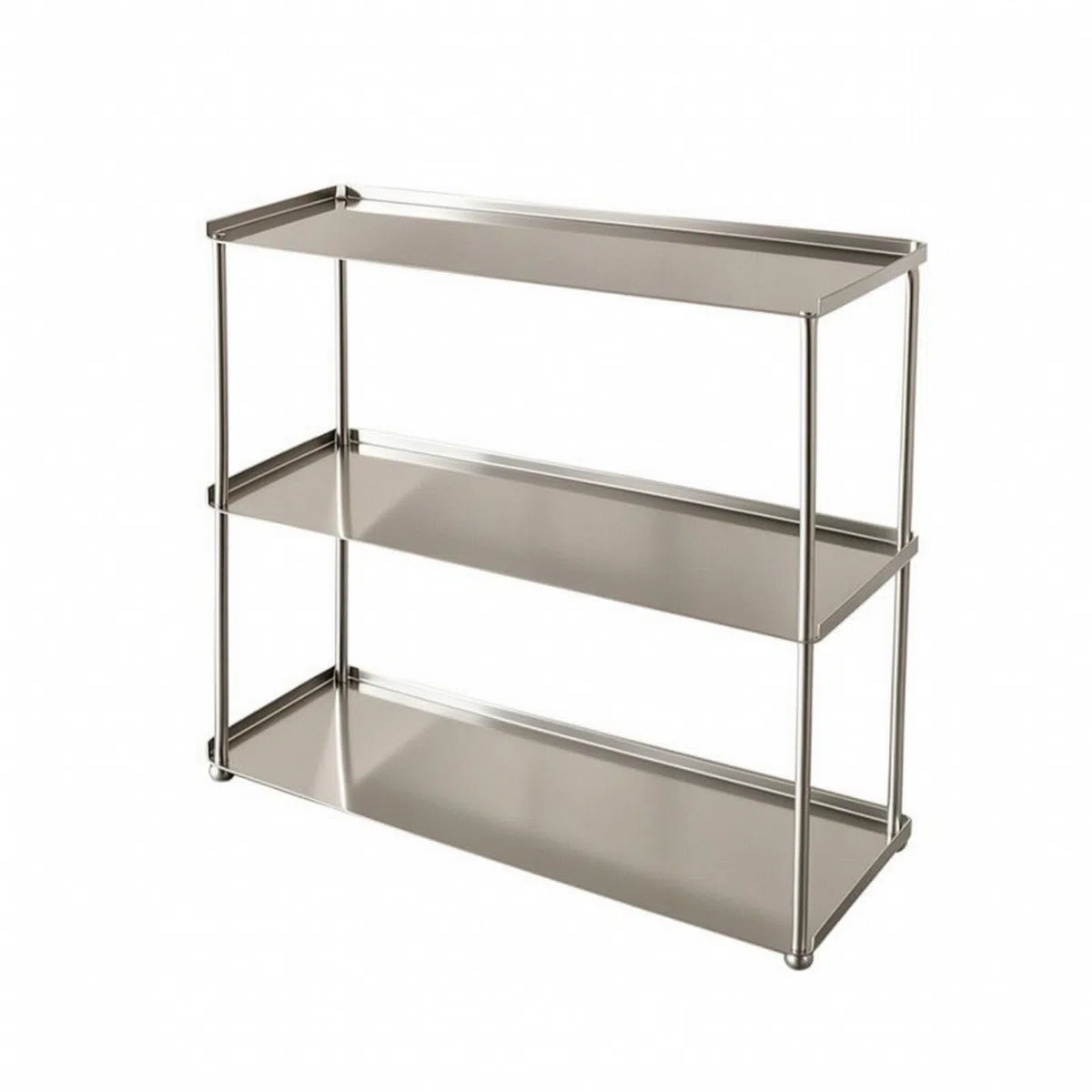 F Fityle ría Acero Inoxidable Resisn a Marcas Rack Compacto con s Ahorra Espacio ría Rectangular Metal para Escritorio, 3 Niveles