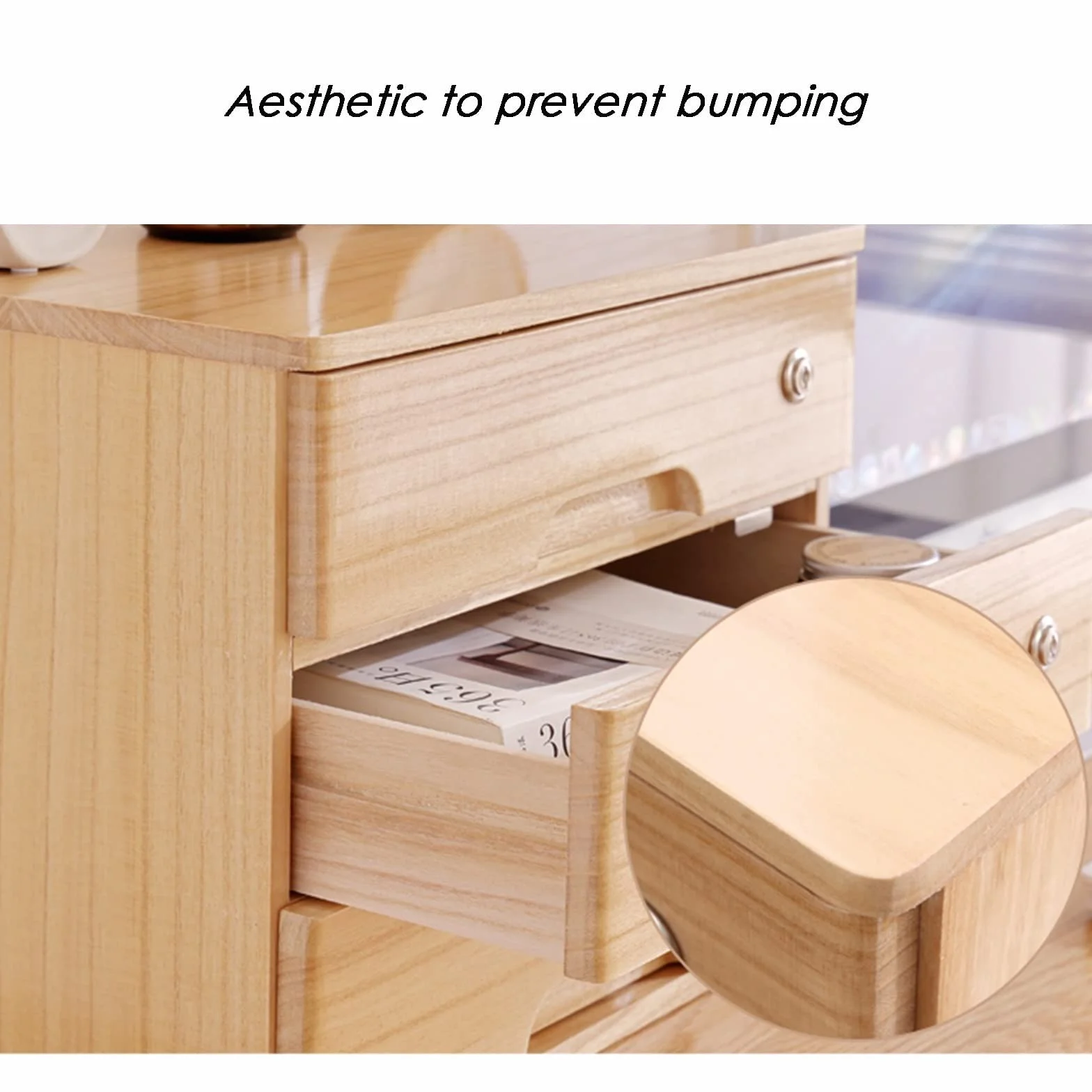 Archivador De Escritorio Con Cajones - Organizador De Escritorio, Archivador De Madera, Caja De Escritorio Con Cajones Con Cerradura, Suministros De Oficina, Archivador De Recibos A4, Cajón B3