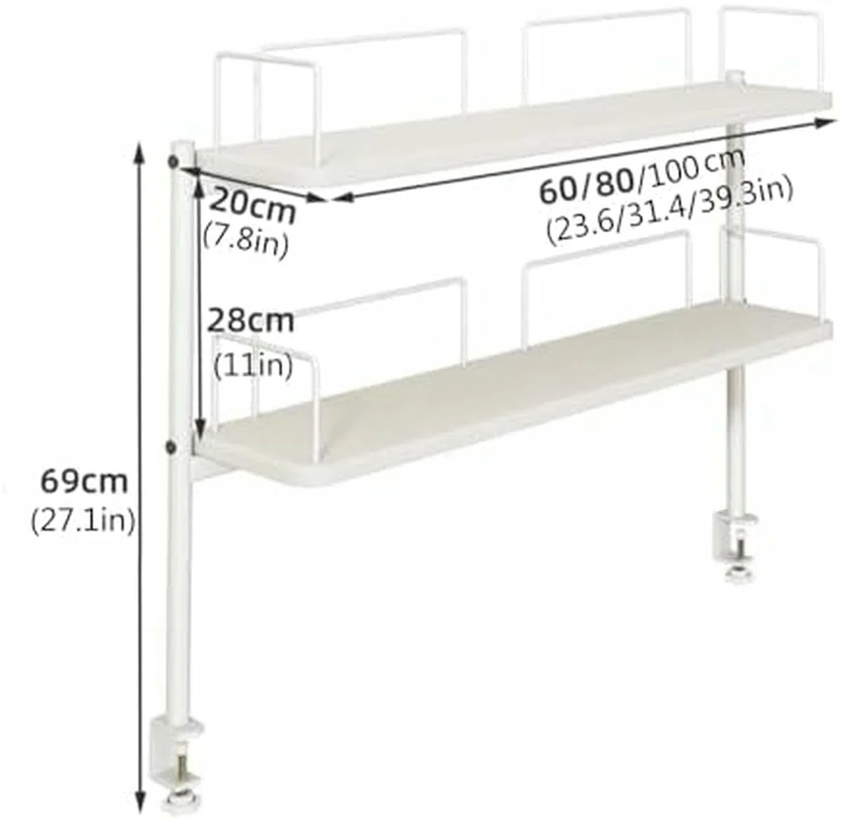 Organizador de escritorio negro – Organizador de escritorio de madera y mini estantería de almacenamiento compacto para el hogar, oficina, estudiante, dormitorio, exposición, versátil tablero de