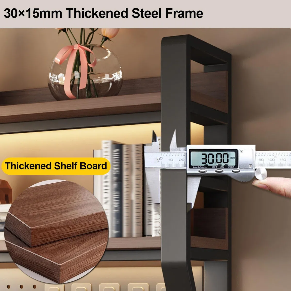 Organizador de escritorio de 3 niveles con tablero de clavijas, estante de almacenamiento de metal para oficina en casa, elegante diseño blanco y madera, perfecto para suministros de manualidades y