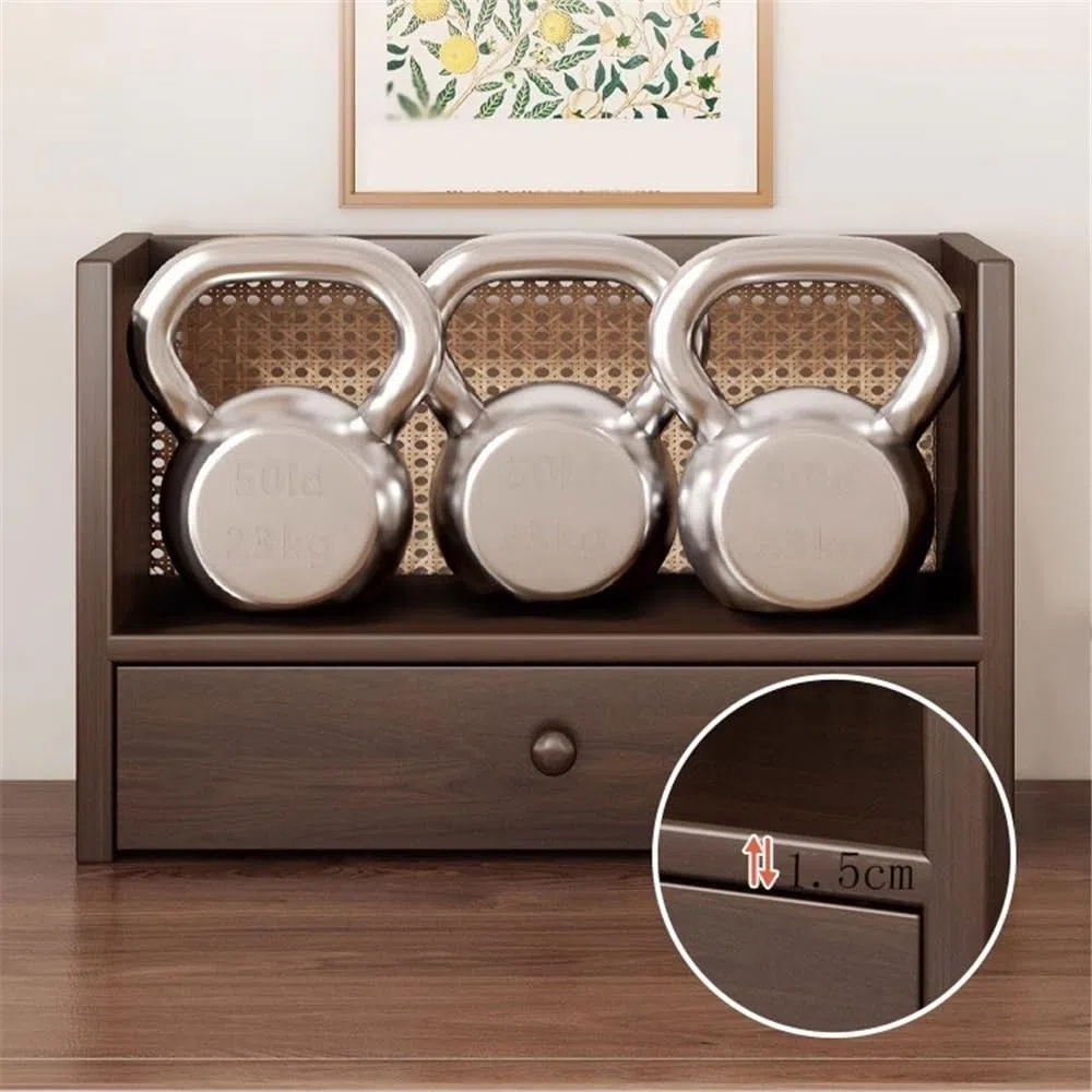 Estantería Organizador de Archivos Escritorio Madera, con Estante Almacenamiento un Solo cajón, Organizador apilable Multiusos, for la Oficina Escuela en casa(L60xW20xH28.5 cm)