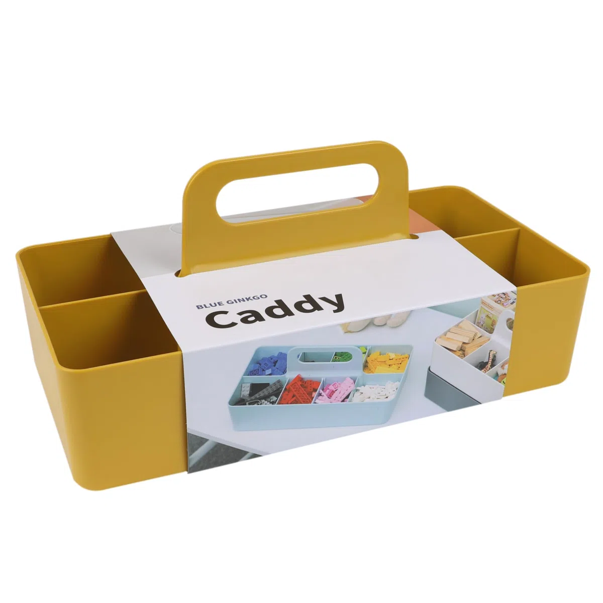 BLUE GINKGO Organizador multiusos – Organizador de plástico apilable con asa, bolsa para manualidades, organizador de escritorio, organizador de arte y almacenamiento, organizador de maquillaje