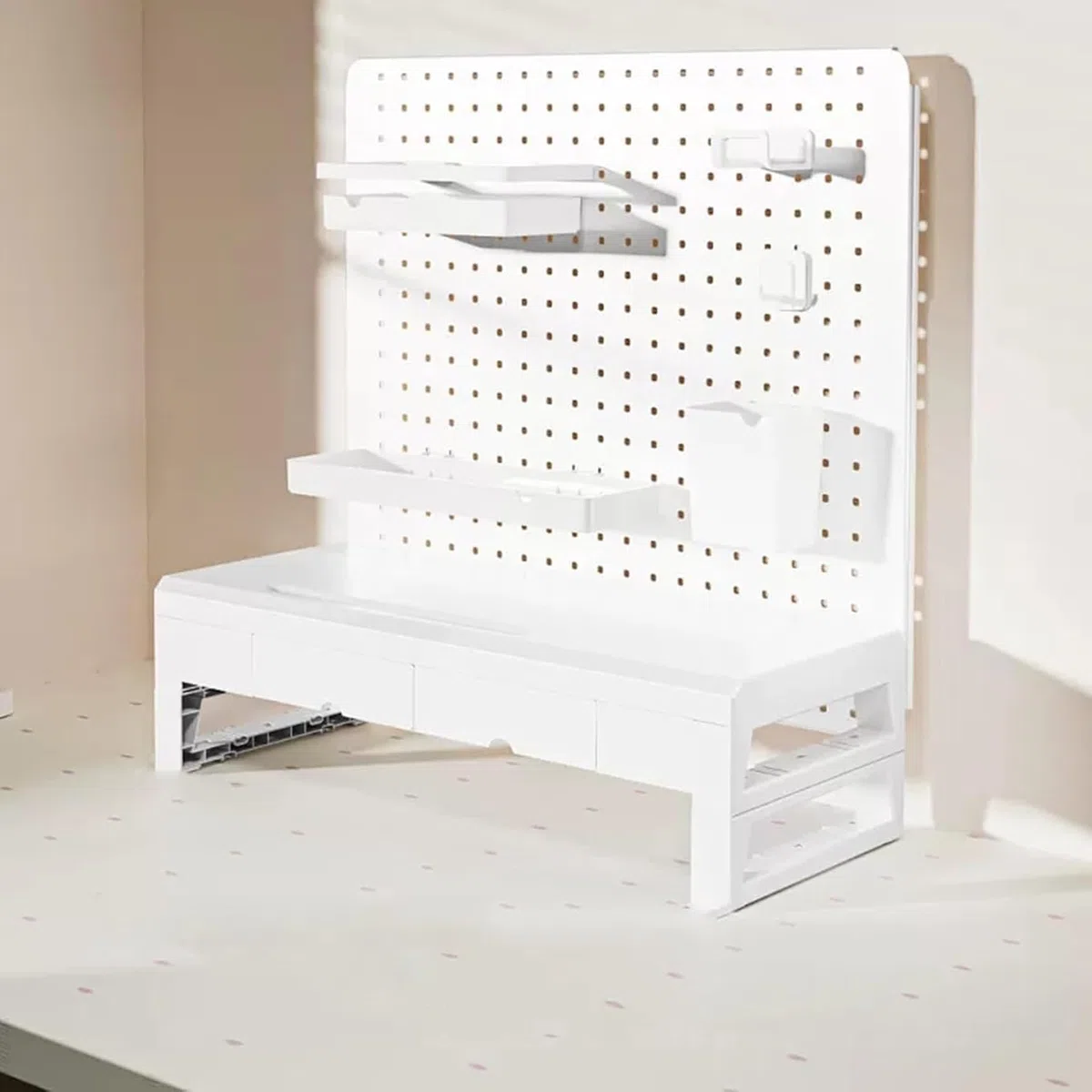 Organizadores de escritorio con estantes para accesorios de escritorio, tablero versátil para sala de manualidades, se puede utilizar por separado, ideal para la escuela, la oficina y la organización