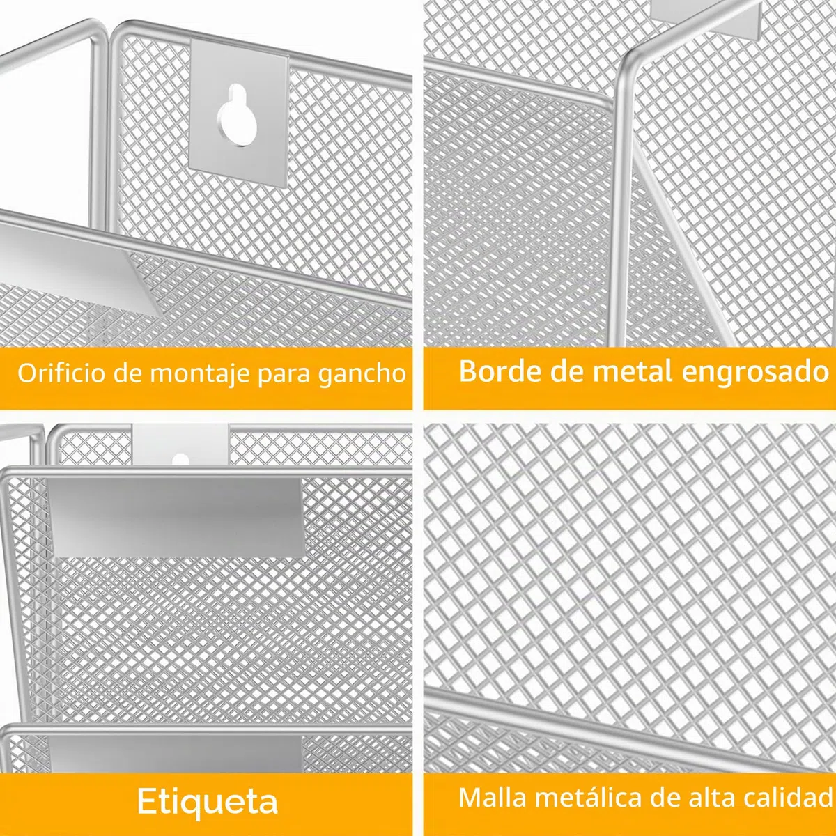 Organizador de archivos sin taladrar, soporte A4 y suministros de oficina, almacenamiento de revistas y pancartas de pared