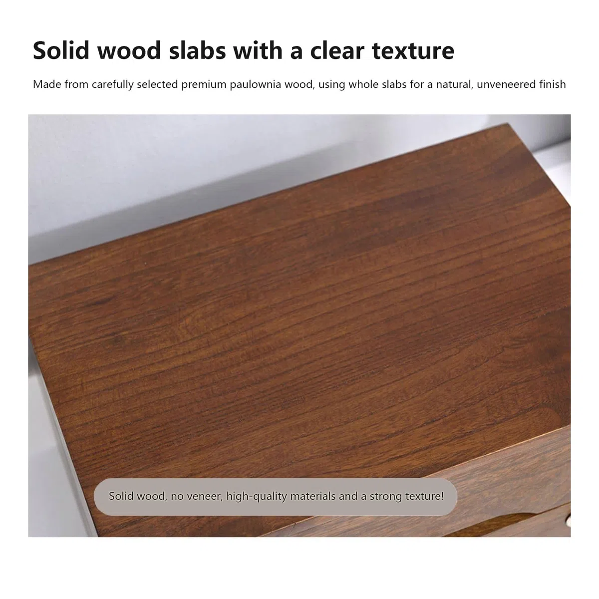 Caja de Almacenamiento de Escritorio de Madera Maciza con cajones con Cerradura, Armario de Escritorio de Cuatro Niveles para Documentos y Archivos de Oficina (Madera Natural + Blanco) Nogal
